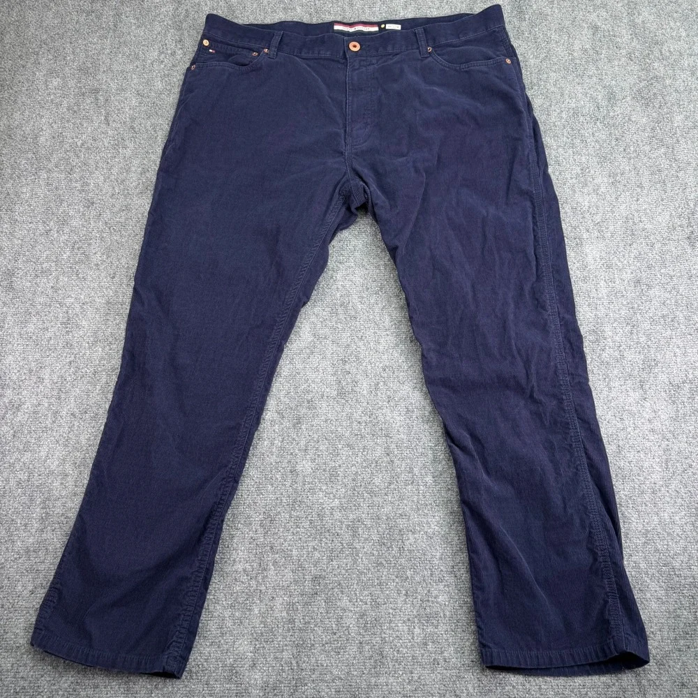 Tommy Hilfiger Pants Mens 40x30 (Fits 41x28) Blue Corduroy Straight Leg‎